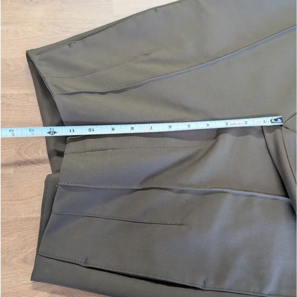 Massimo Dutti 5005/905/507 Trousers Womens 6 Green/Tan High-rise Ankle NWT